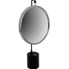 Spiegel mit Ständer in Silber und Schwarz - Fraduno^Wohnen New