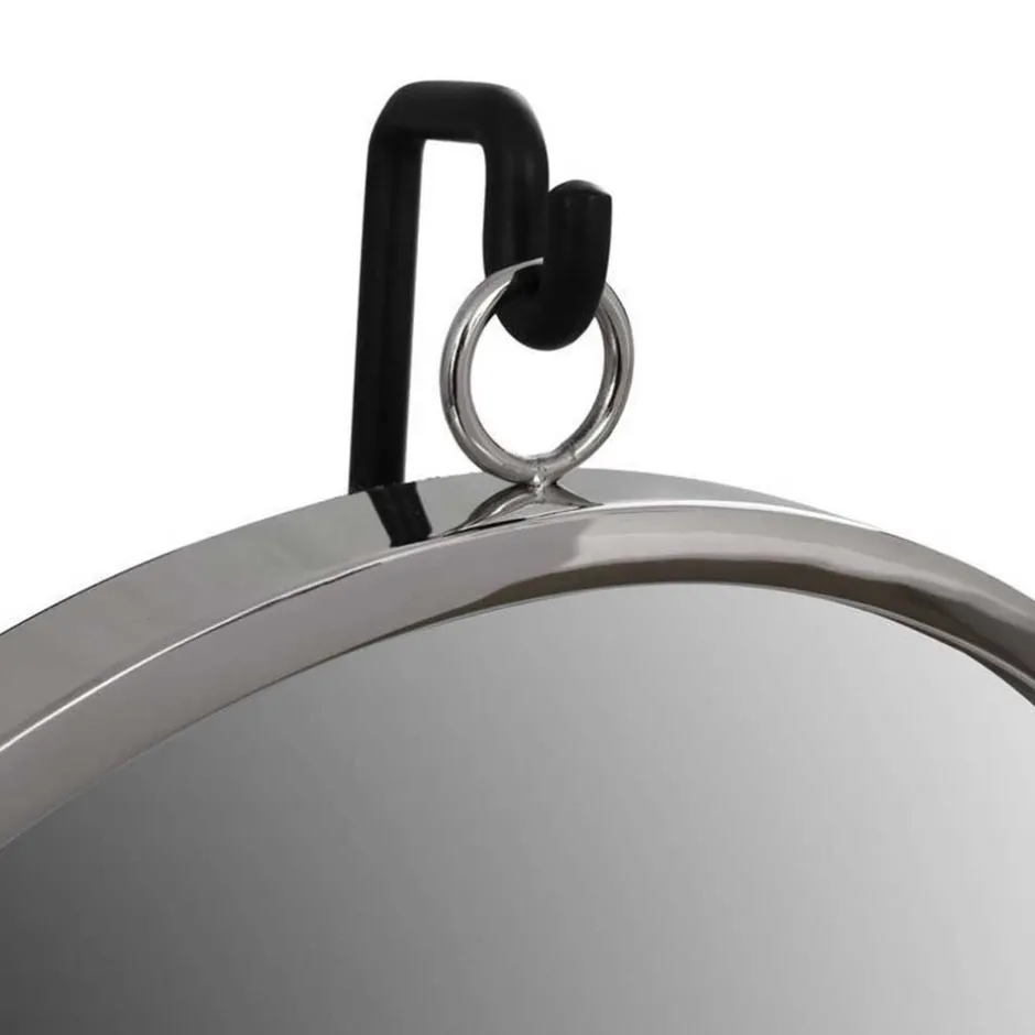 Spiegel mit Ständer in Silber und Schwarz - Fraduno^Wohnen New