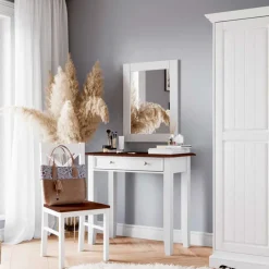 Spiegel mit weißem Massivholzrahmen - Indico^Wohnen