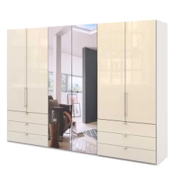 Wohnen Spiegel Schlafzimmerschrank mit Falttüren - Zidarie