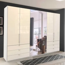 Wohnen Spiegel Schlafzimmerschrank mit Falttüren - Zidarie