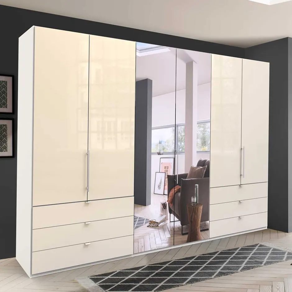 Wohnen Spiegel Schlafzimmerschrank mit Falttüren - Zidarie