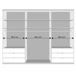 Wohnen Spiegel Schlafzimmerschrank mit Falttüren - Zidarie