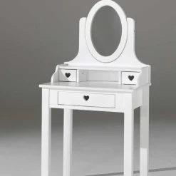 Spiegel Schminktisch Grandory in Weiß lackiert^Wohnen Discount