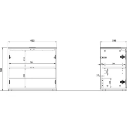 Spiegelschrank & Unterbeckenschrank Set - Rufu (zweiteilig)^Wohnen Clearance