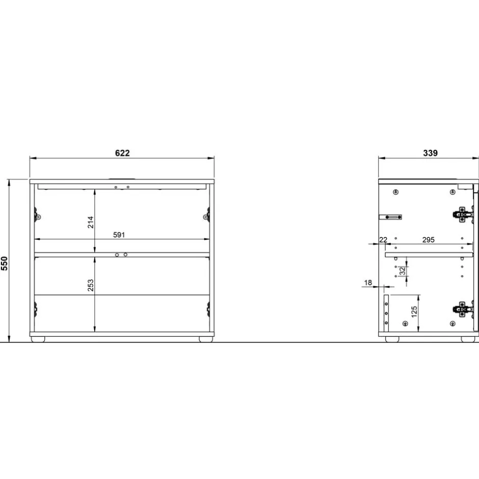 Spiegelschrank & Unterbeckenschrank Set - Rufu (zweiteilig)^Wohnen Clearance