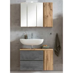 Spiegelschrank 4-türig & Unterbeckenschrank - Mia (zweiteilig)^Wohnen