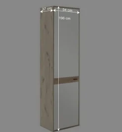 Spiegeltür-Flurschrank in Wildeiche Optik - Vapposia^Wohnen Clearance