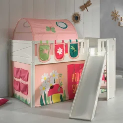 Spielbett mit schräger Rutsche Frühlingsmotive - Annimo^Wohnen Discount