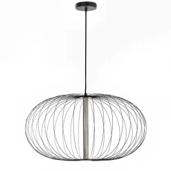 Wohnen Stahl Draht Hängeleuchte in Schwarz - Eradesca