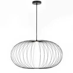 Wohnen Stahl Draht Hängeleuchte in Schwarz - Eradesca