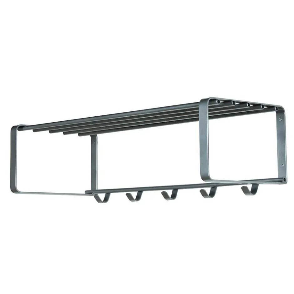 Stahl Garderoben Set in Nickelfarben - Mazurra (zweiteilig)^Wohnen Sale