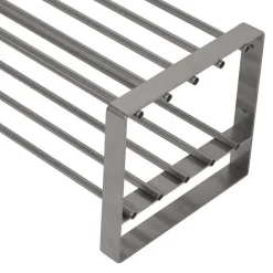 Stahl Garderoben Set in Nickelfarben - Mazurra (zweiteilig)^Wohnen Sale