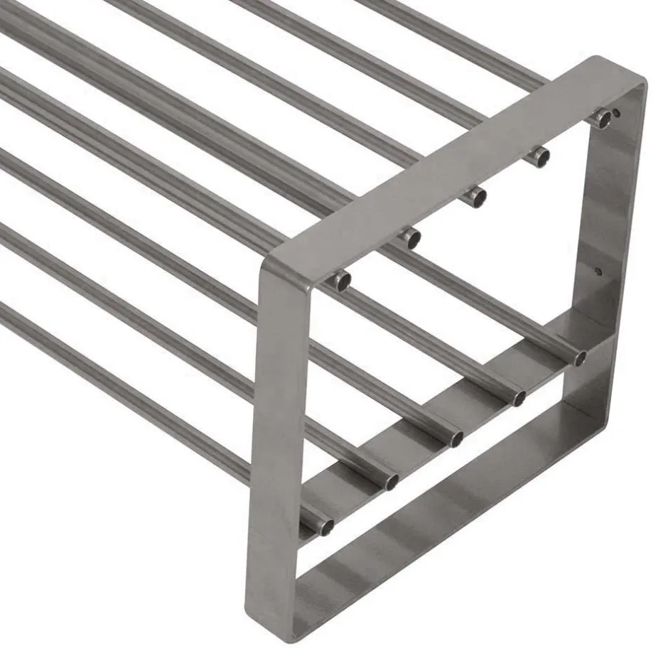 Stahl Garderoben Set in Nickelfarben - Mazurra (zweiteilig)^Wohnen Sale