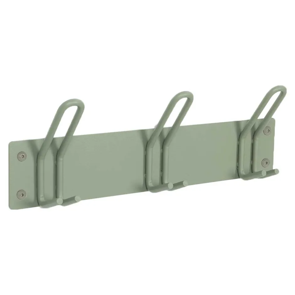 Wohnen Stahl Hakenleiste mit drei Doppel-Haken - Mecia