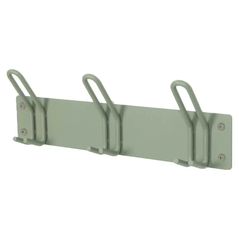 Wohnen Stahl Hakenleiste mit drei Doppel-Haken - Mecia