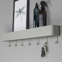 Wohnen Stahl Hängegarderobe in Graugrün - Ruamantico