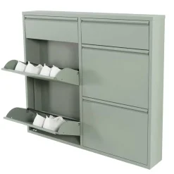 Stahl Schuhschrank in Graugrün - Ciudad^Wohnen Best