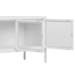 Wohnen Stahl TV Lowboard mit drei Glastüren - Sancrez