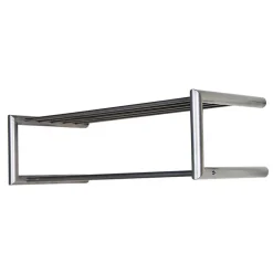 Wohnen Stahl Wandgarderobe mit Stange & Ablage - Skyline