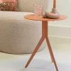 Wohnen Stahl-Beistelltisch in Terracotta - Mala