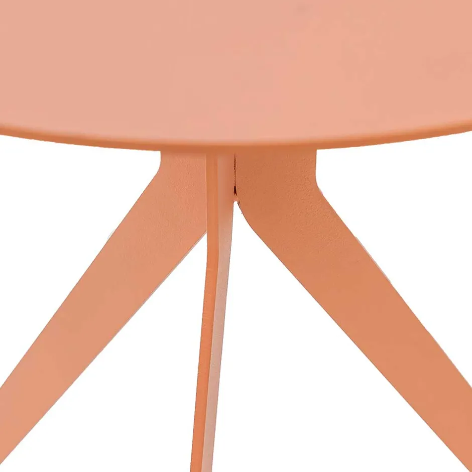 Wohnen Stahl-Beistelltisch in Terracotta - Mala