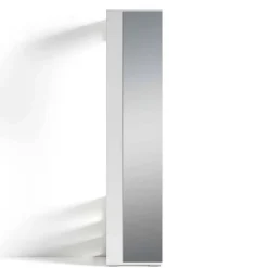 Wohnen Standgarderobe mit Spiegel in Weiß - Emja