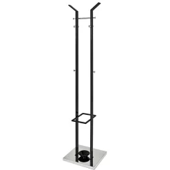 Wohnen Standgarderobe Zaceta in Schwarz Hochglanz