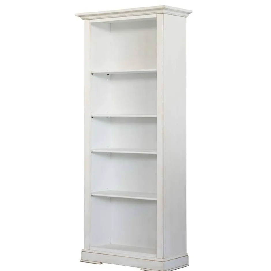 Wohnen Standregal mit fünf Fächern in Antikweiß - Annot