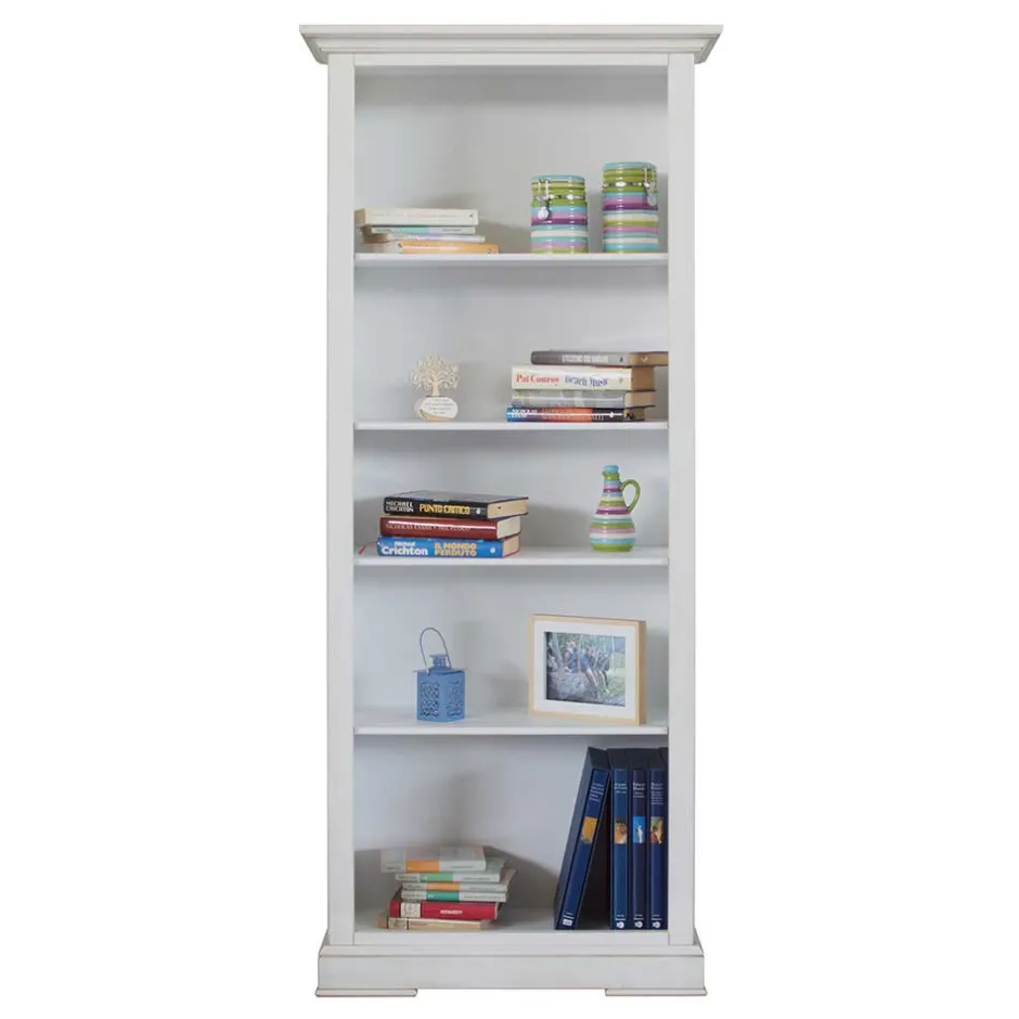 Wohnen Standregal mit fünf Fächern in Antikweiß - Annot