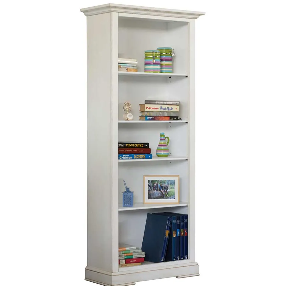 Wohnen Standregal mit fünf Fächern in Antikweiß - Annot