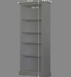 Wohnen Standregal mit fünf Fächern in Antikweiß - Annot