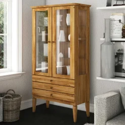 Wohnen Standvitrine Masdamos aus Wildeiche massiv