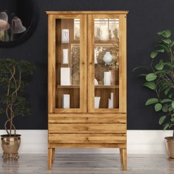 Wohnen Standvitrine Masdamos aus Wildeiche massiv