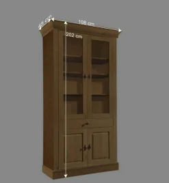 Wohnen Standvitrine Piatra aus Kiefer teilmassiv