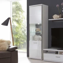 Standvitrine Tacroma in Hochglanz Weiß^Wohnen Online