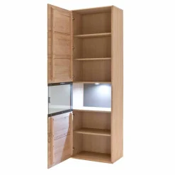 Wohnen Standvitrine Vernella aus Eiche hell geölt