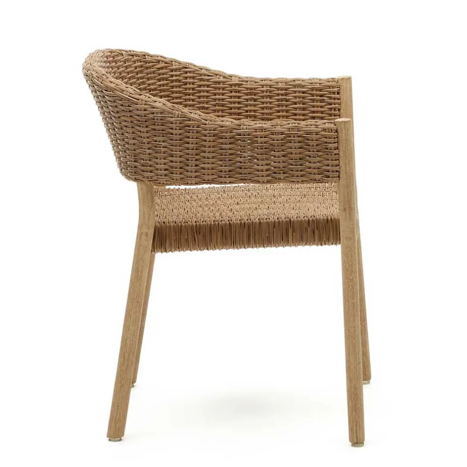 Stapelbare Armlehnstühle aus Eukalyptusholz - Finola (4er Set)^Wohnen Best