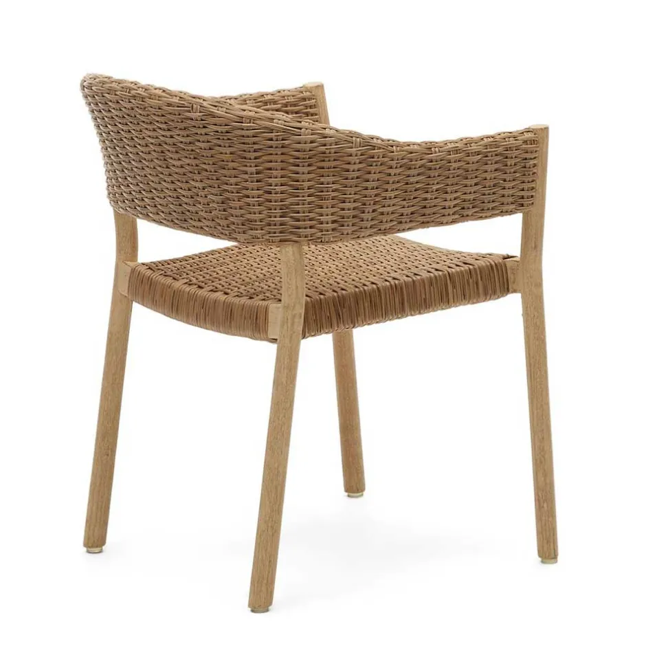 Stapelbare Armlehnstühle aus Eukalyptusholz - Finola (4er Set)^Wohnen Best