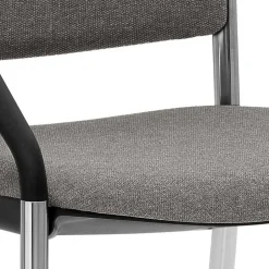 Wohnen Stapelbarer Armlehnenstuhl in Grau Stoff - Lovanna