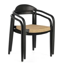 Stapelbarer Armlehnenstuhl im Skandi Design - Giulietta (4er Set)^Wohnen