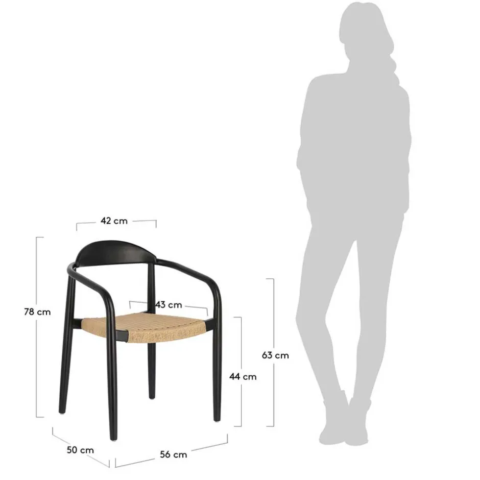 Stapelbarer Armlehnenstuhl im Skandi Design - Giulietta (4er Set)^Wohnen