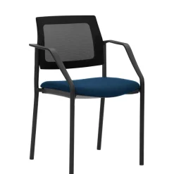 Wohnen Stapelbarer Armlehnenstuhl in Schwarz & Dunkelblau - Calicantas