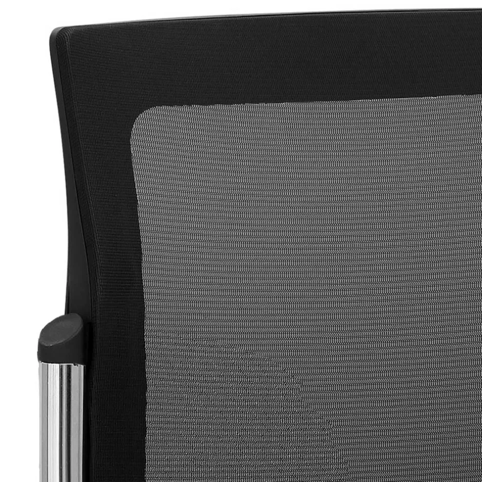 Wohnen Stapelstuhl in Schwarz & Rot & Chrom - Oona