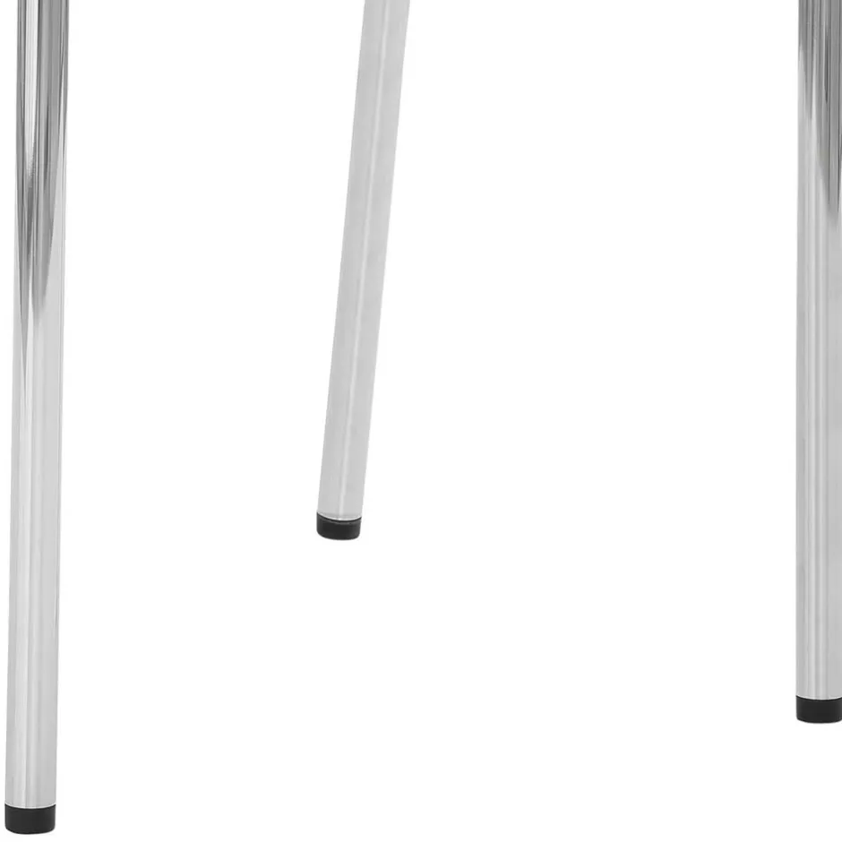 Wohnen Stapelstuhl in Schwarz & Rot & Chrom - Oona