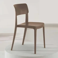 Stapelstuhl in Taupe Kunststoff - Persia (4er Set)^Wohnen Best