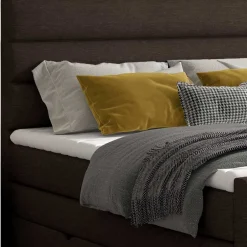 Stauraum Boxspringbett in Braun Stoff - Birt^Wohnen Clearance