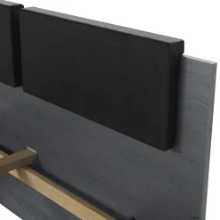 Wohnen Stauraum Doppelbett in Eiche Grau - Carika