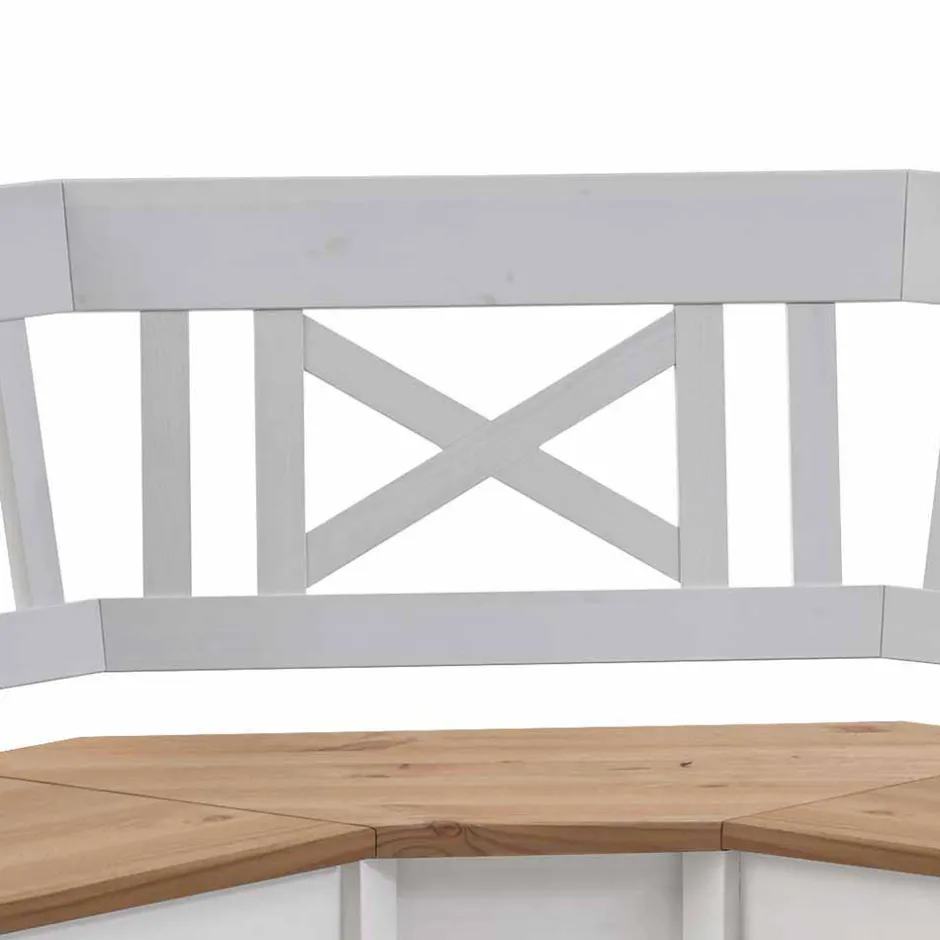 Stauraum Eckbank Lugon in Weiß Kiefer massiv^Wohnen Hot