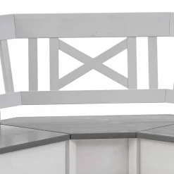 Wohnen Stauraum Eckbank Yoan in Weiß mit Grau